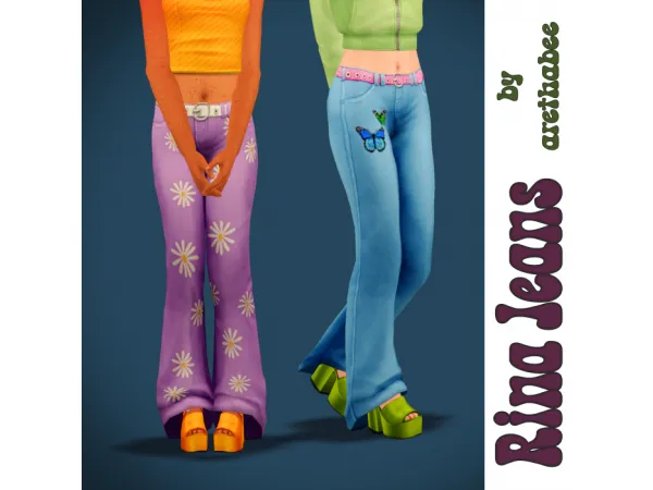 Arethabees Rina Jeans - The Sims 2 Custom Content