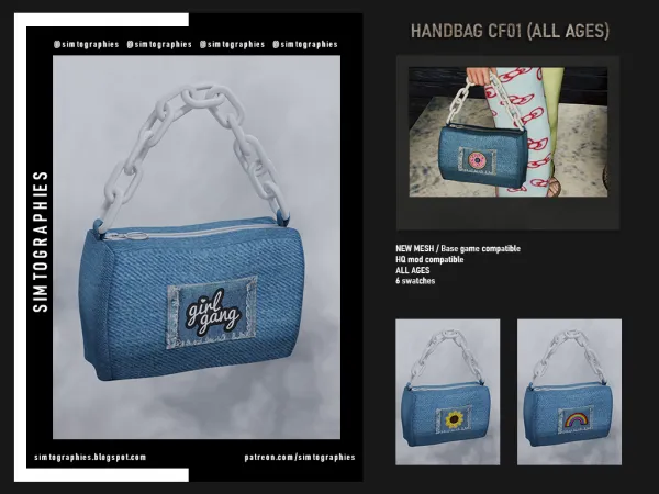 Alpha Handbag CF01 - The Sims 4 Custom Content