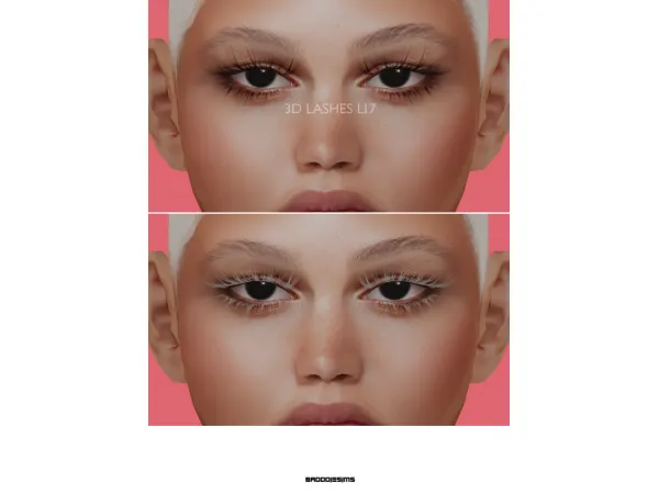 Alpha 3D LASHES L17 by BADDDIESIMS - The Sims 4 Custom Content