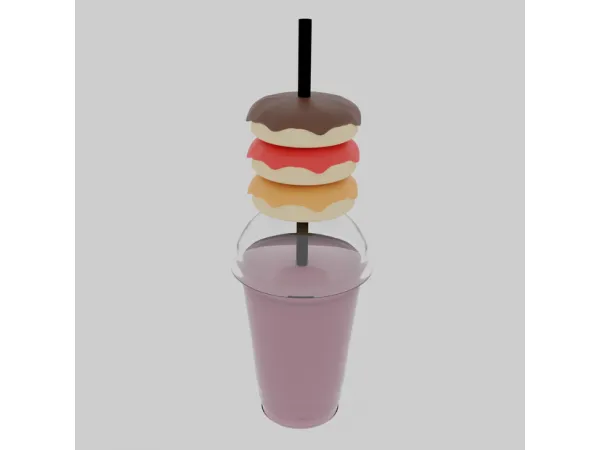 Alpha Donnuts and Smoothie by Scarlett Bulckowisk - The Sims 4 Custom Content