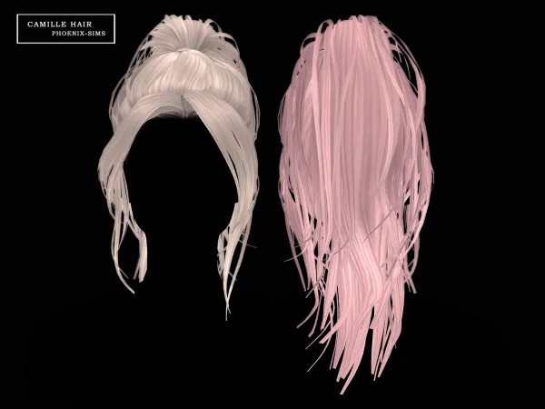 Alpha Camille Hair - The Sims 4 Custom Content