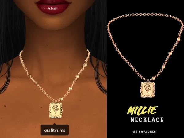 Alpha Millie Necklace - The Sims 4 Custom Content