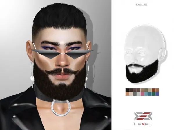 Alpha 3DDD (beard set1) by LEXEL - The Sims 4 Custom Content