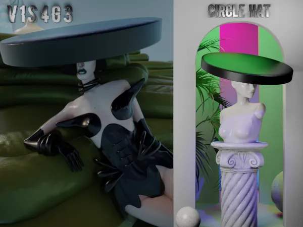 Alpha CIRCLE HAT by v1s4g3 - The Sims 4 Custom Content