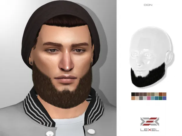 Alpha 3DDD (beard set) by LEXEL - The Sims 4 Custom Content