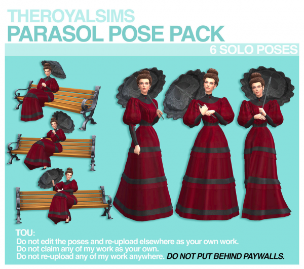 Mix THEROYALSIMS PARASOL POSE PACK by simsfinds - The Sims 4 Custom Content