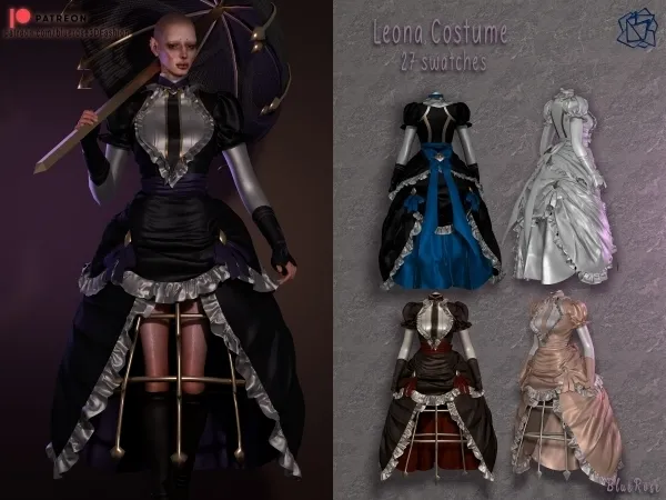 Alpha Leona Highnoon Costume Halloween BRsims by bluerose-sims - The Sims 4 custom content