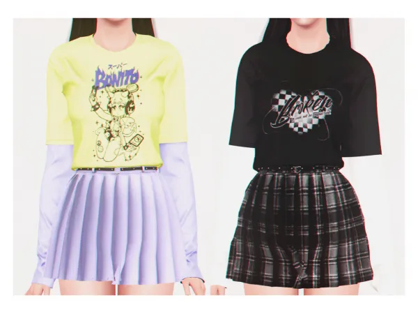 Epiphany T Shirt Skirt by Plbsims - The Sims 3 Custom Content