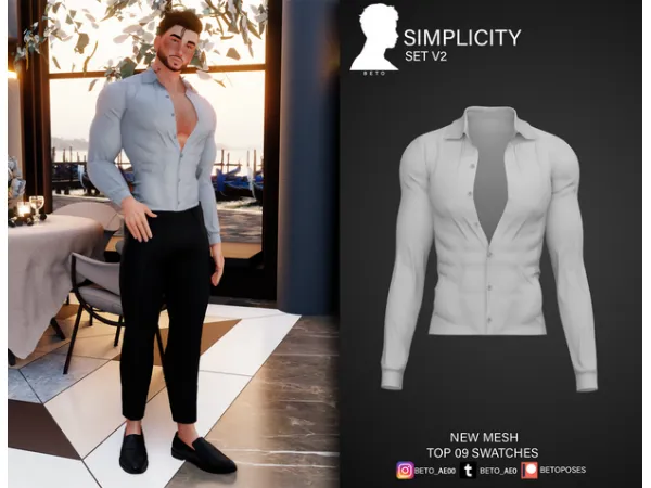 Alpha Simplicity Set V2 by Beto - The Sims 4 Custom Content