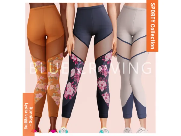 Alpha Blue Craving Lydia sporty leggings - The Sims 4 Custom Content