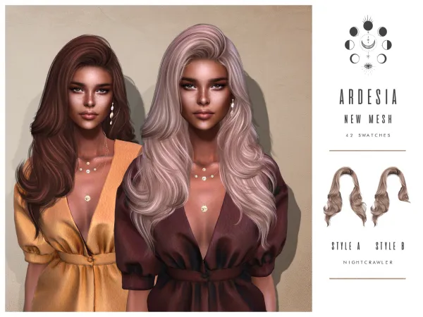 Alpha nightcrawler ardessia hair - The Sims 4 Custom Content