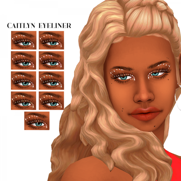 Maxis Match Look at me Makeup Collection (4 eyeshadows2 eyeliners) by simsfinds - The Sims 4 Custom Content