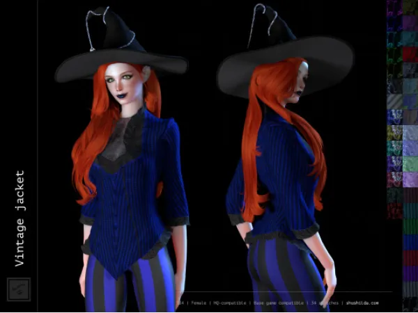 Alpha Vintage jacket by simsfinds - The Sims 4 Custom Content