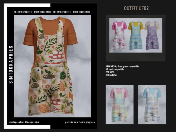 Alpha Outfit CF02 by simtographies - The Sims 4 custom content