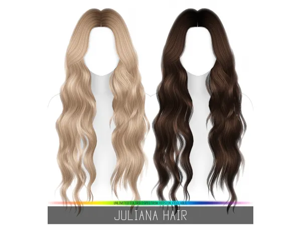 Alpha JULIANA HAIR by simpliciaty - The Sims 4 Custom Content