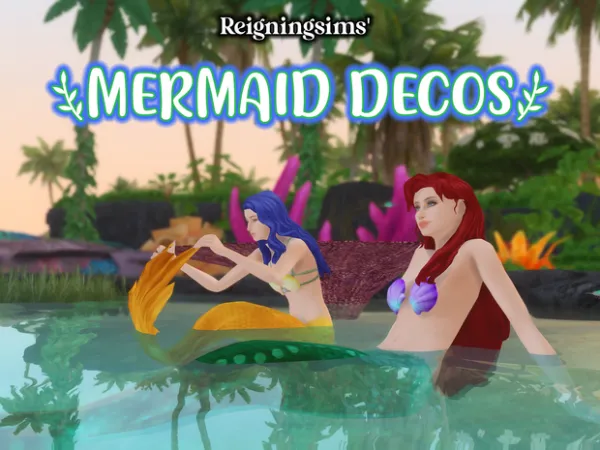 Maxis Match Mermaid Deco Sims by Reigningsims - The Sims 4 Custom Content