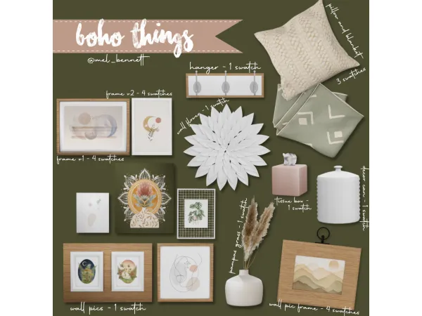 Alpha Boho Things - The Sims 4 Custom Content