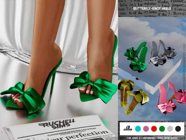 Alpha BUTTERFLY KNOT HEELS FREE - The Sims 4 Custom Content