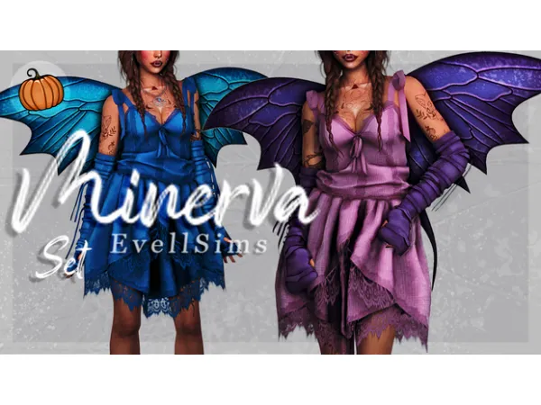 Alpha Minerva Set by evellsims - The Sims 4 Custom Content