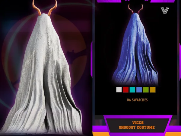 Alpha VICCS_GHOOOST COSTUME (TEEN ELDER) - The Sims 4 Custom Content