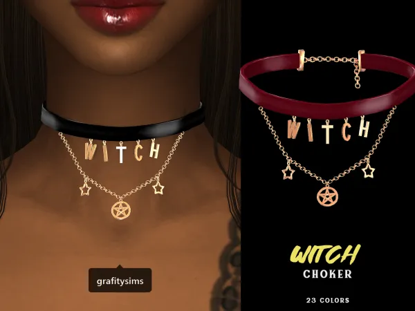 Alpha Witch Choker - The Sims 4 Custom Content