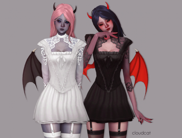Maxis Match 0 Angel Set by simsfinds - The Sims 4 Custom Content
