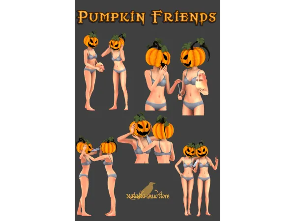 Maxis Match Halloween posesaccs for the last years - The Sims 4 Custom Content