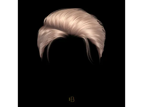 Alpha HAIR 57 CROISSANT(VER2) by MoooD - The Sims 4 Custom Content