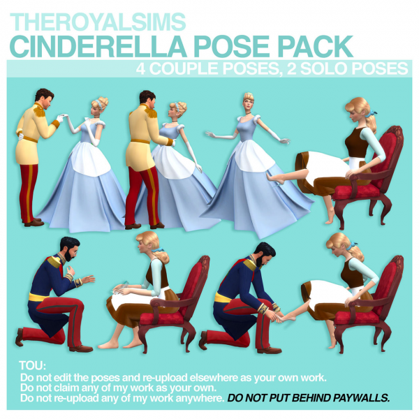 Mix THEROYALSIMS CINDERELLA POSE PACK by simsfinds - The Sims 4 Custom Content
