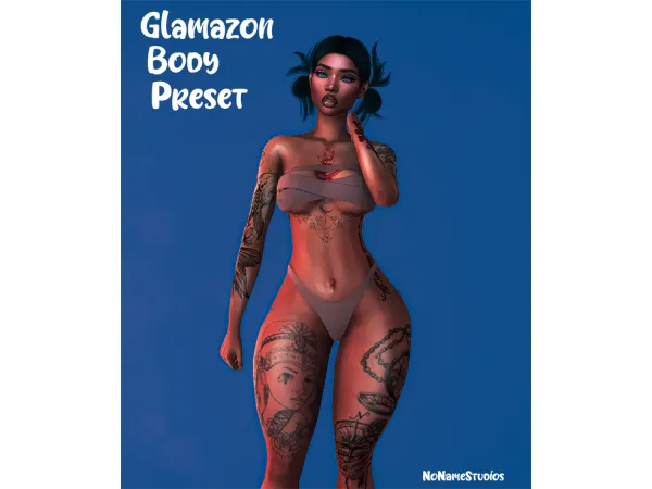 Alpha Glamazon Body Preset by NoNvme Studios - The Sims 4 Custom Content