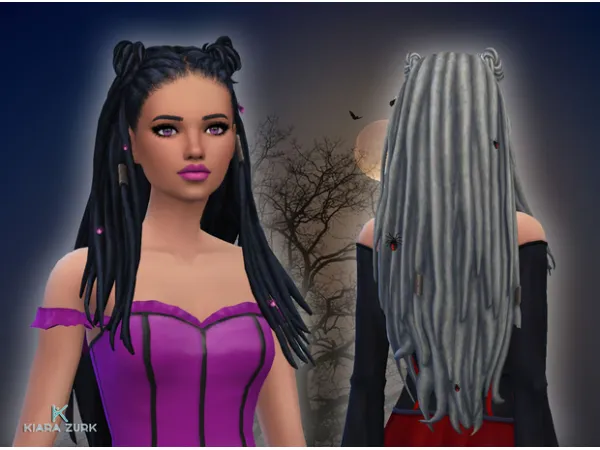 Halloween Hairstyle + Spider Accessory by Kiara Zurk