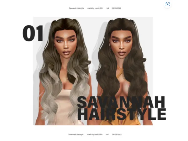 Alpha SAVANNAH HAIRSTYLE by leahlillith - The Sims 4 Custom Content