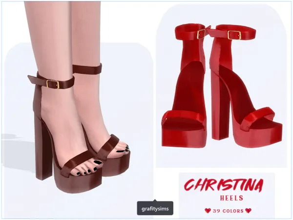 Alpha Christina Heels - The Sims 4 Custom Content