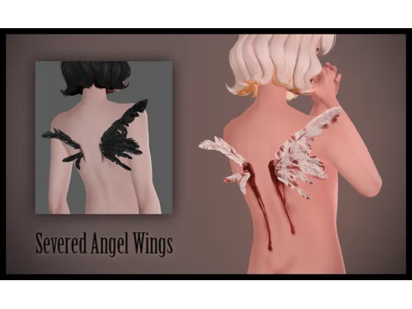 Alpha Severed Angel Wings by stamsim - The Sims 4 Custom Content