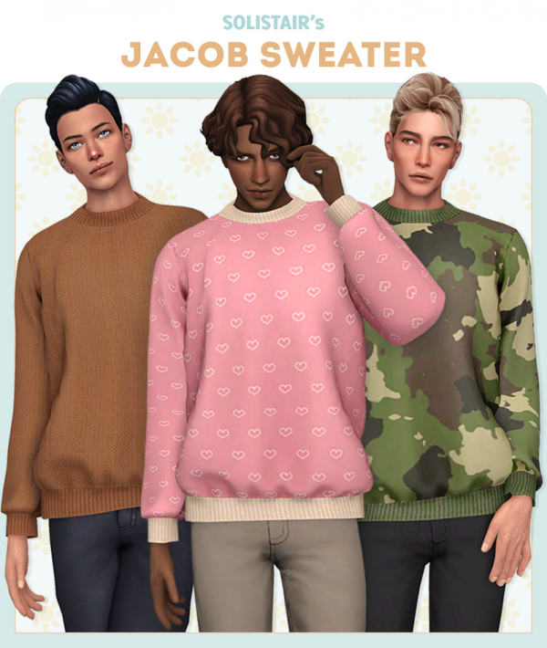 Maxis Match Jacob Sweater by simsfinds - The Sims 4 Custom Content