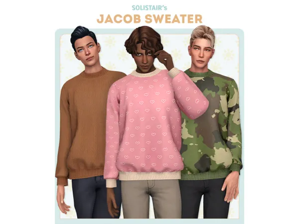 Maxis Match Jacob Sweater by Solistair - The Sims 4 Custom Content