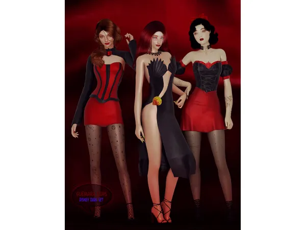 Alpha Disney Dark collection by Guemara - The Sims 4 Custom Content