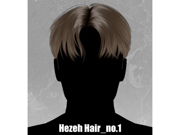 Alpha [Hezeh] Hair_No1 - The Sims 4 Custom Content