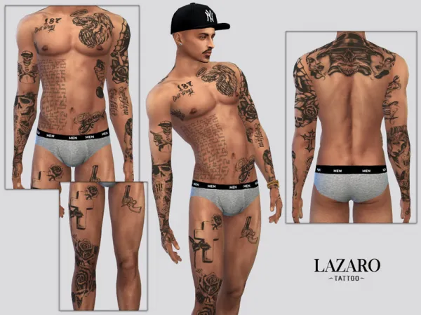 Mix Lazaro Tattoo by McLayneSims - The Sims 4 Custom Content