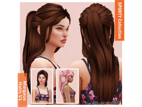Maxis Match Blue Craving Margaux Hairs - The Sims 4 Custom Content