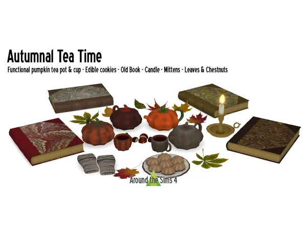 Maxis Match Around Autumnal tea time - The Sims 4 Custom Content