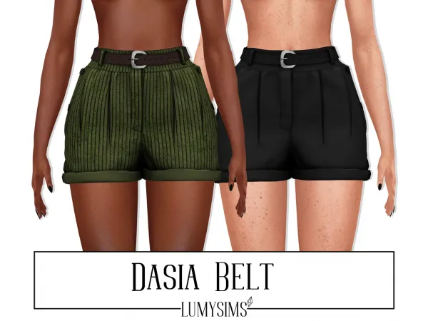 Alpha DASIA SHORTS BELT - The Sims 4 Custom Content