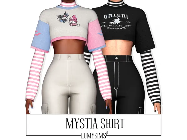 Alpha Mystia Shirt - The Sims 4 Custom Content