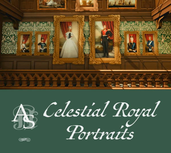 Maxis Match CELESTIAL ROYAL PORTRAITS by simsfinds - The Sims 4 Custom Content