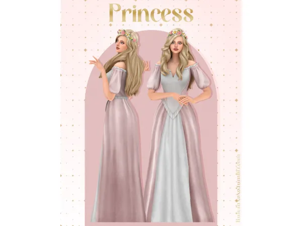 Maxis Match Halloween Gift Princess Dress (1Item) by HuiEn - The Sims 4 Custom Content