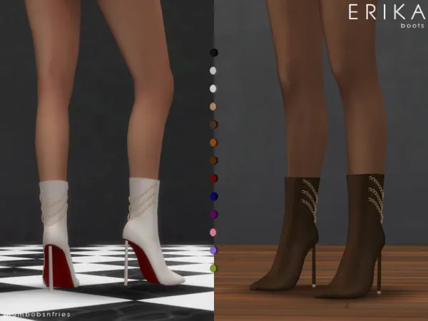 Alpha ERIKA boots by plumbobsnfries - The Sims 4 Custom Content