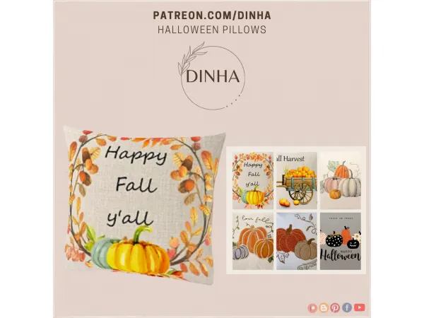 Alpha Halloween Pillows - The Sims 4 Custom Content
