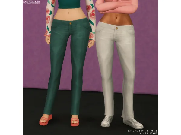 Maxis Match CLARA JEANS by candysims - The Sims 4 Custom Content