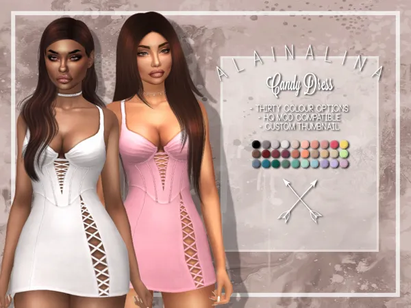 Maxis Match Candy Dress - The Sims 4 Custom Content
