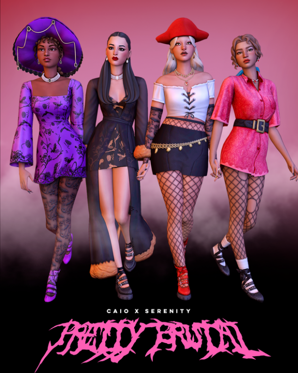 Maxis Match CxS Pretty Brutal (9 items) by simsfinds - The Sims 4 Custom Content